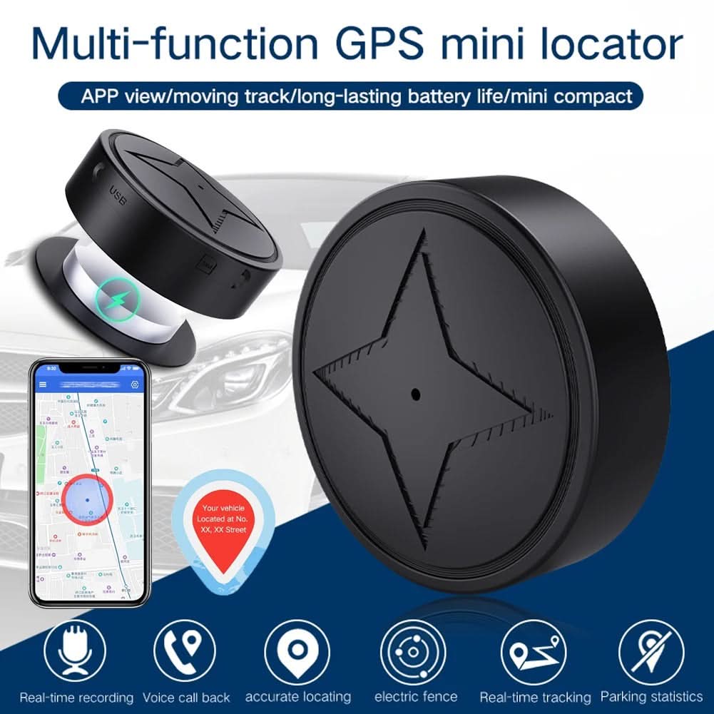 Compact GPS Tracker – Real-Time Location Tracking Device with Magnet for Valuables, Pets, and Vehicles