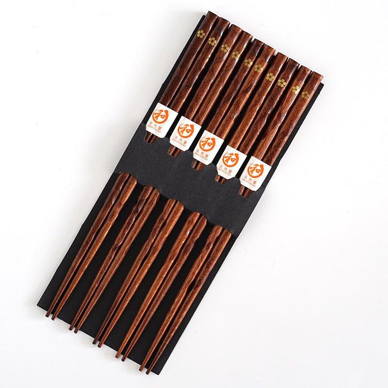 Golden Sakura Wooden Chopstick Set