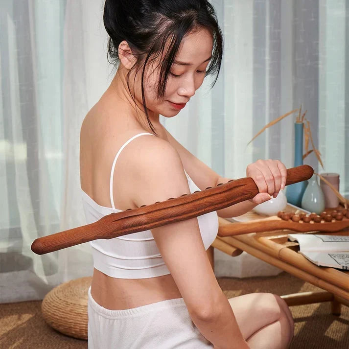 Natural Back Relaxation with 21 Beech Wood Massage Balls