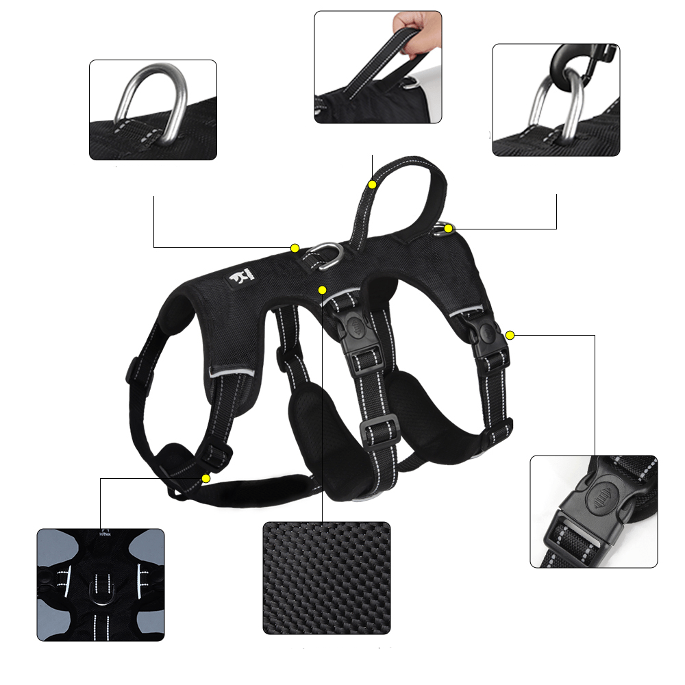 Comfortable Anti-Pull Dog Harness with Enhanced Grip and Safety Features
