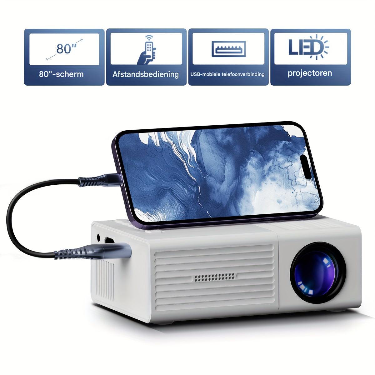 Mini Projector | 3000 Lumen | Portable & Energy Efficient | HDMI & USB Compatible