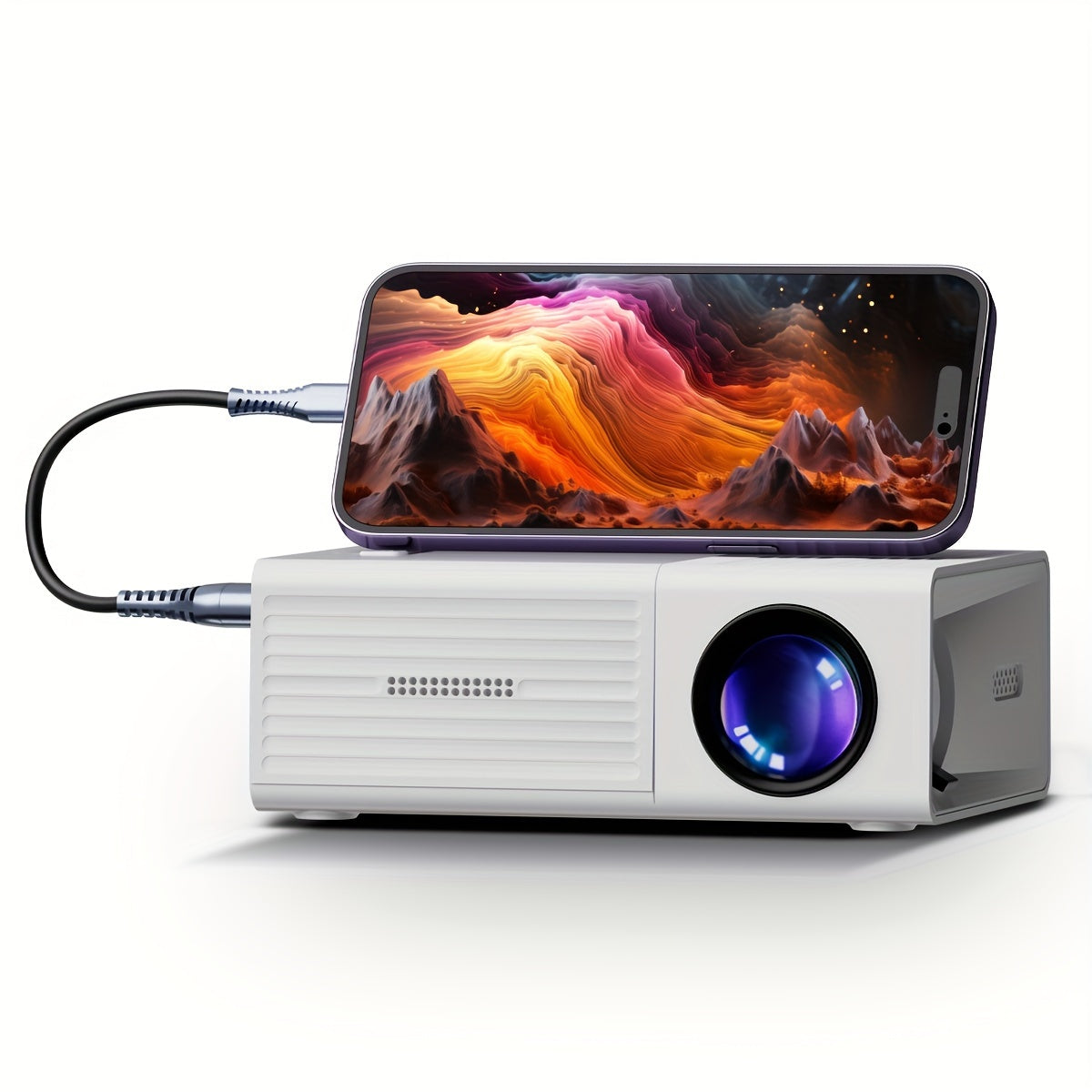 Mini Projector | 3000 Lumen | Portable & Energy Efficient | HDMI & USB Compatible