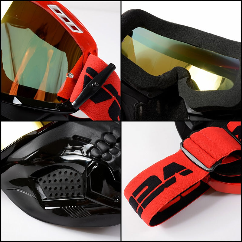 Motorcycle Goggles with Impact-Resistant Lenses