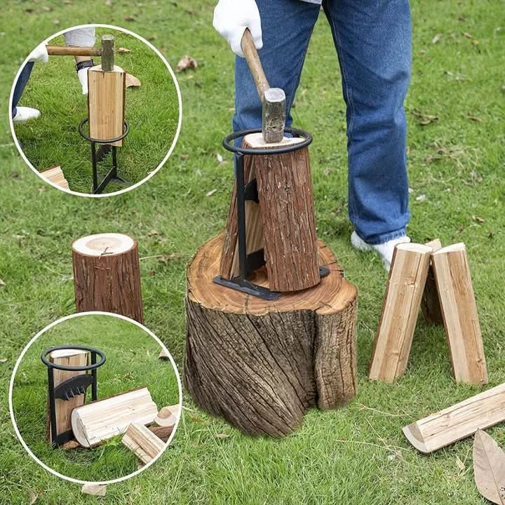 Safe and Effortless Wood Splitter for Fireplace and Outdoor Use