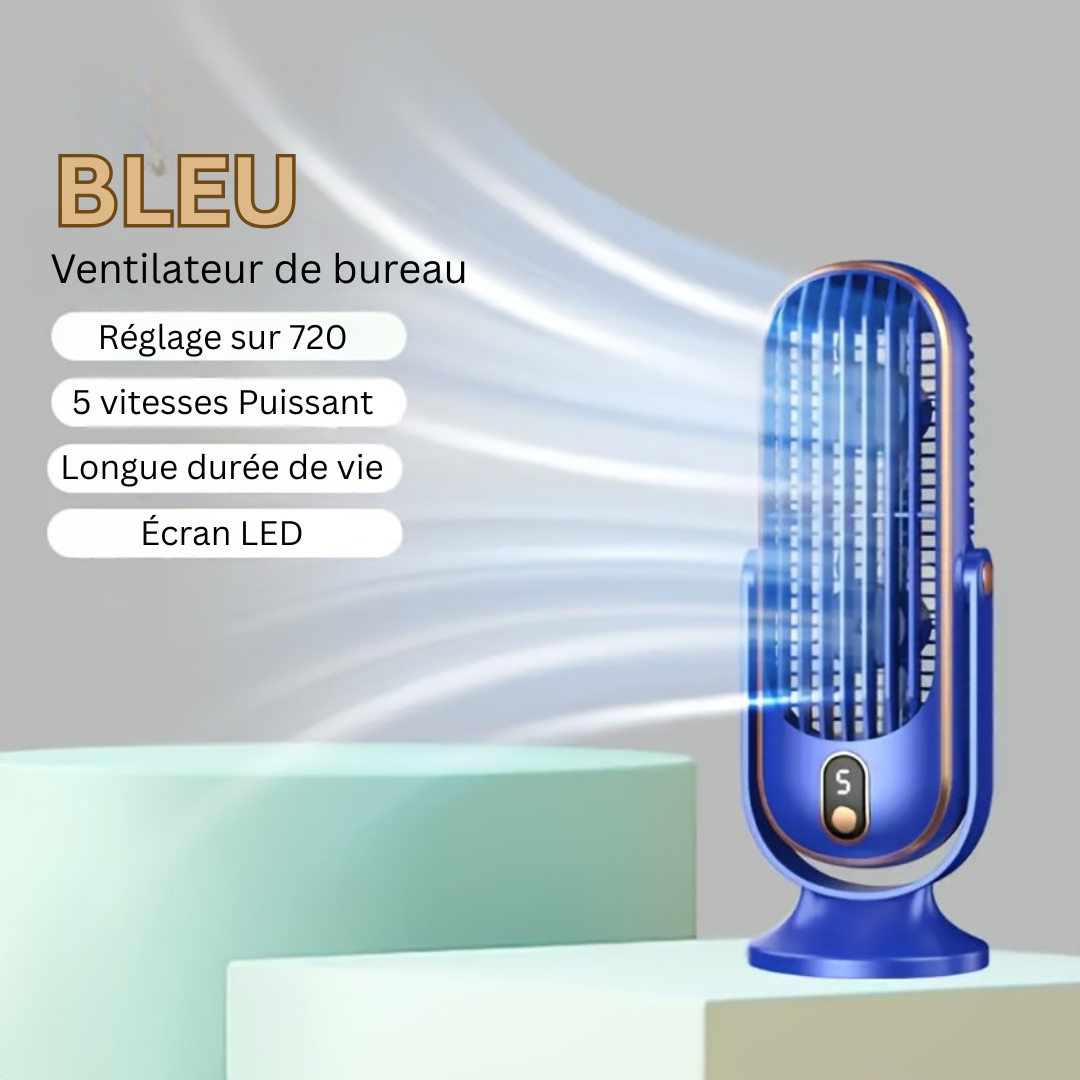 Premium Cooling Fan | Dual Motor, 720° Rotation, USB Rechargeable & Ultra Quiet for Ultimate Comfort Anywhere