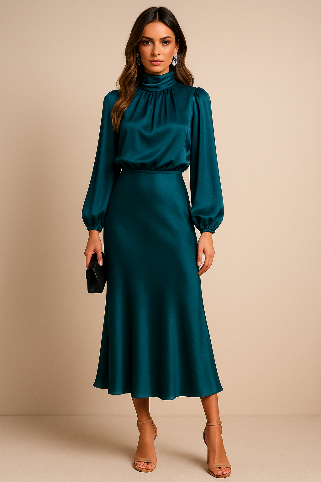 Party High Waist Dress | Midi