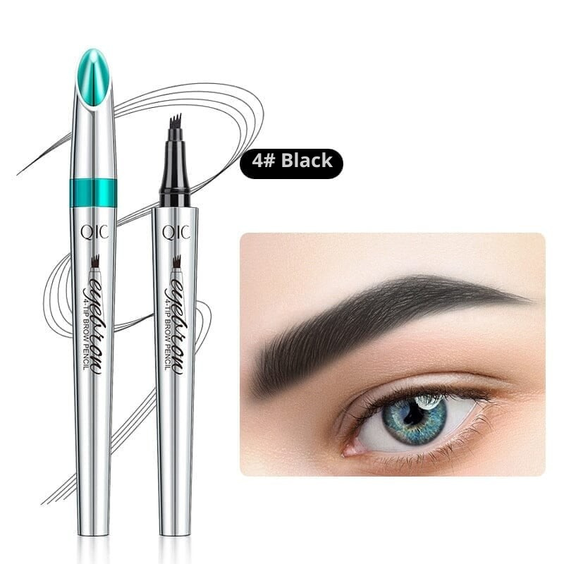 Waterproof Microblading Eyebrow Pencil with 4-Tip Design
