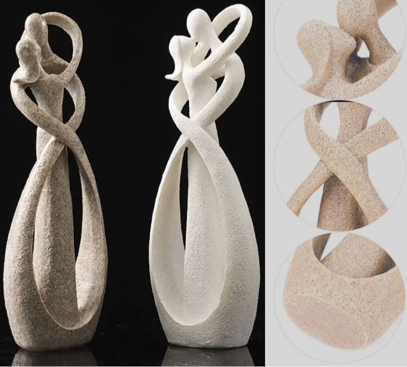 Timeless Love | Abstract Figurine | Unique Gift | Eternal Embrace