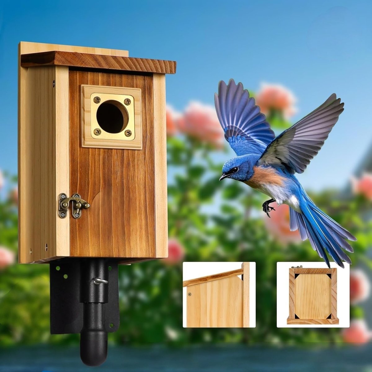 Wood Nesting House for Blue Jays, Swallows, and Small Birds