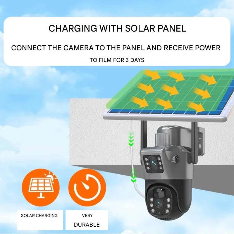 Wireless 4K Security Camera with Solar Panel – Dual Protection 4K
