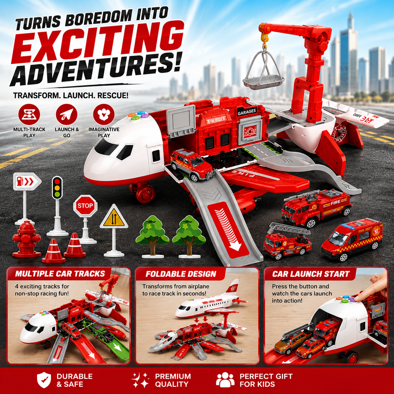 Adventure Airplane Playset for Creative Role Play and Imaginative Exploration