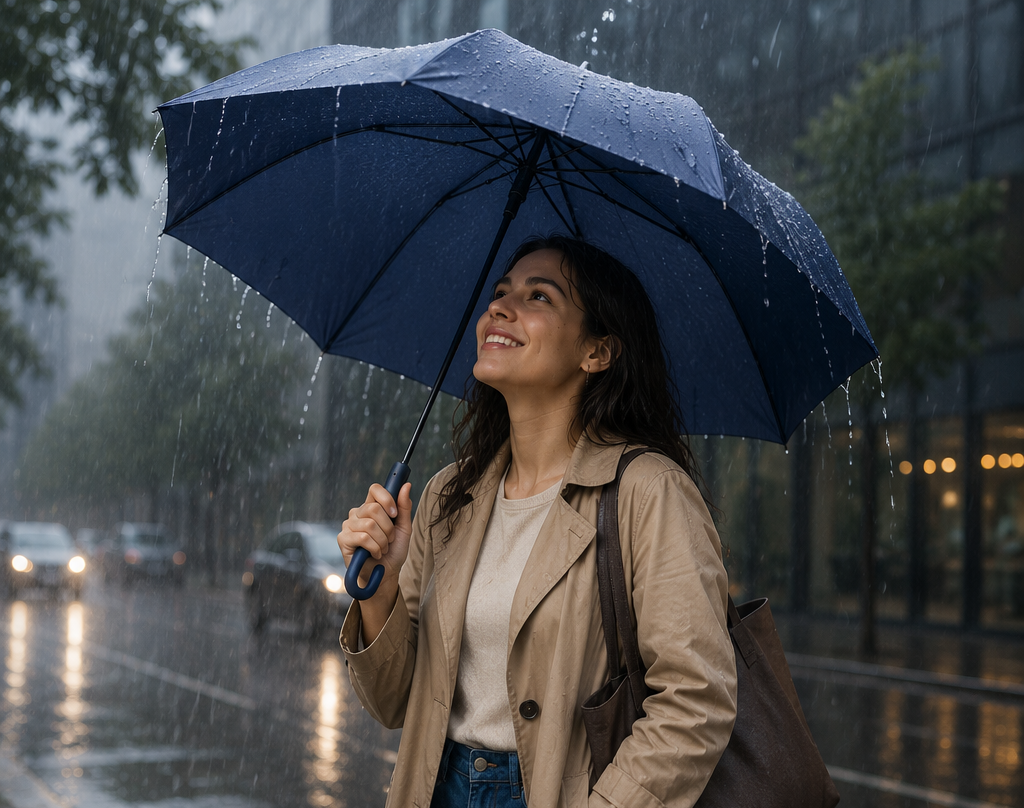 Automatic Windproof Umbrella with 8-Rib Structure and UV Protection for Enhanced Weather Resistance and Everyday Travel Convenience