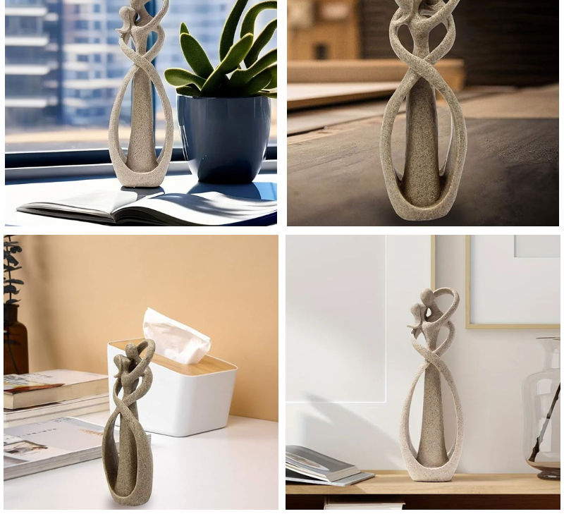 Timeless Love | Abstract Figurine | Unique Gift | Eternal Embrace