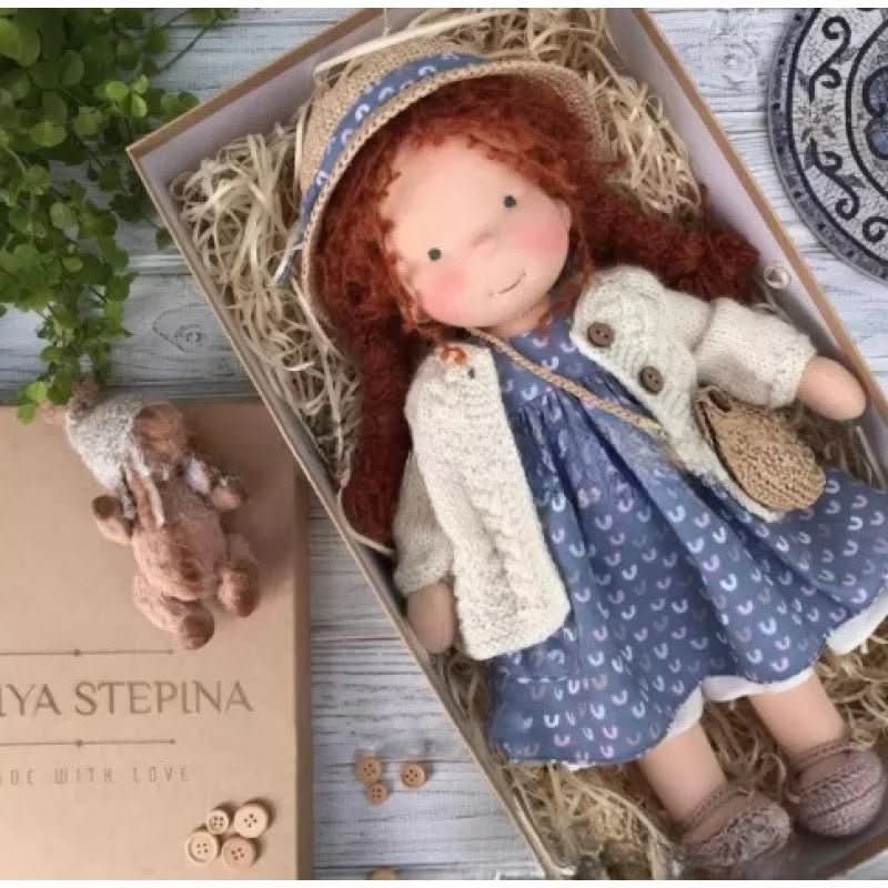 Handmade Waldorf Cotton Doll for Soft, Natural, and Imaginative Play with Timeless Minimalist Charm