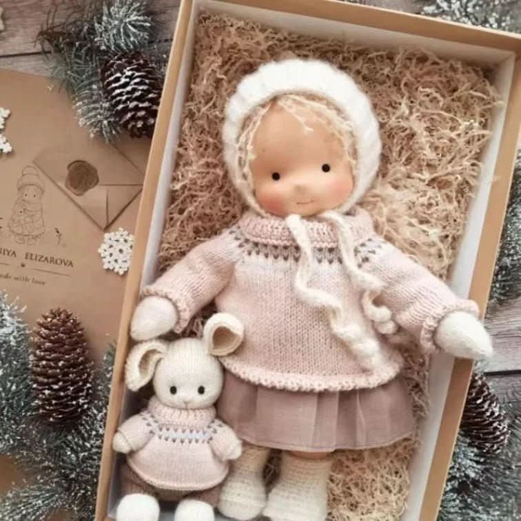 Handmade Waldorf Cotton Doll for Soft, Natural, and Imaginative Play with Timeless Minimalist Charm