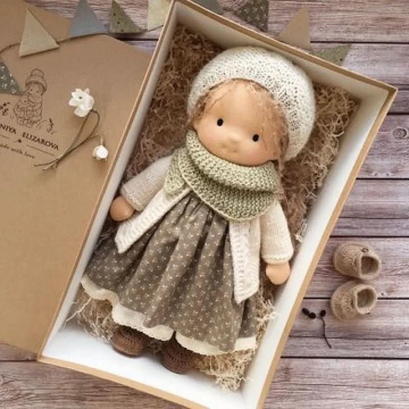Handmade Waldorf Cotton Doll for Soft, Natural, and Imaginative Play with Timeless Minimalist Charm