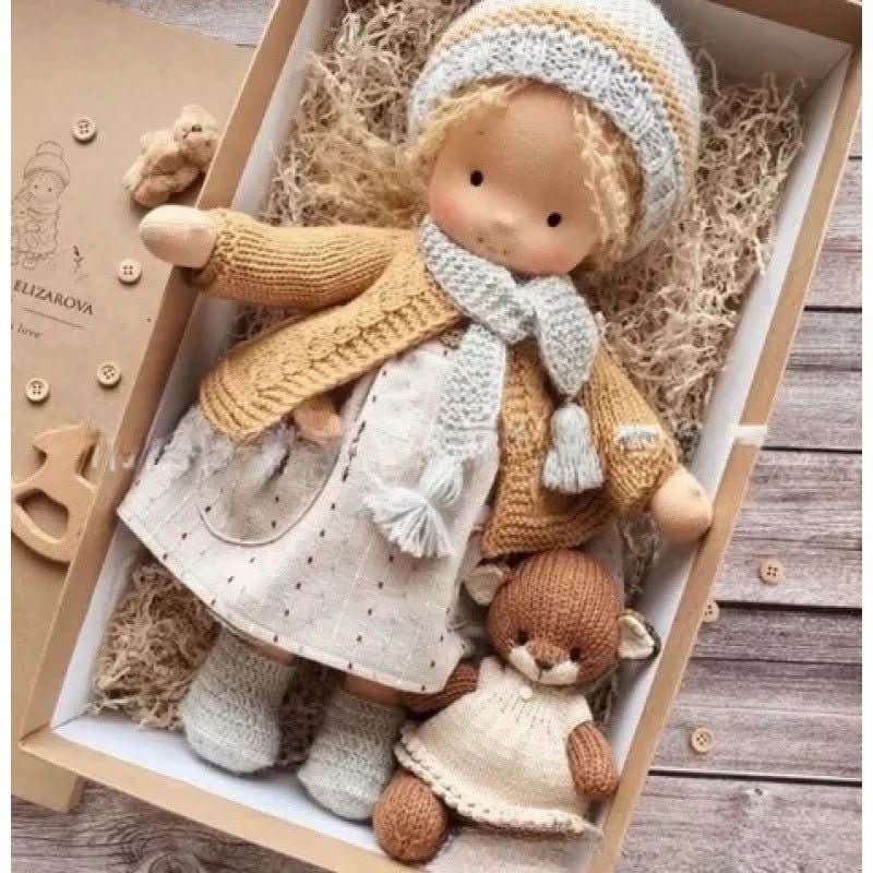 Handmade Waldorf Cotton Doll for Soft, Natural, and Imaginative Play with Timeless Minimalist Charm