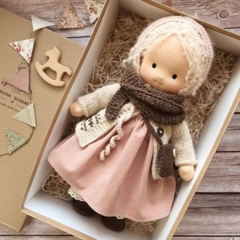 Handmade Waldorf Cotton Doll for Soft, Natural, and Imaginative Play with Timeless Minimalist Charm