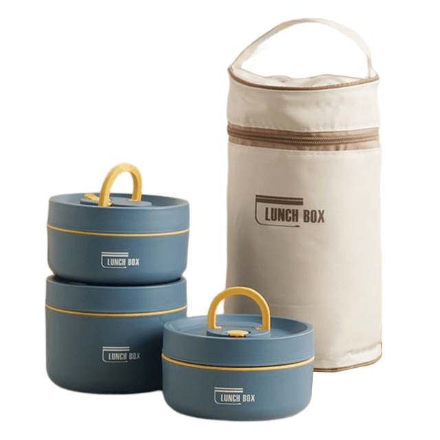 Double-Walled Insulated Lunch Box for Keeping Meals Warm