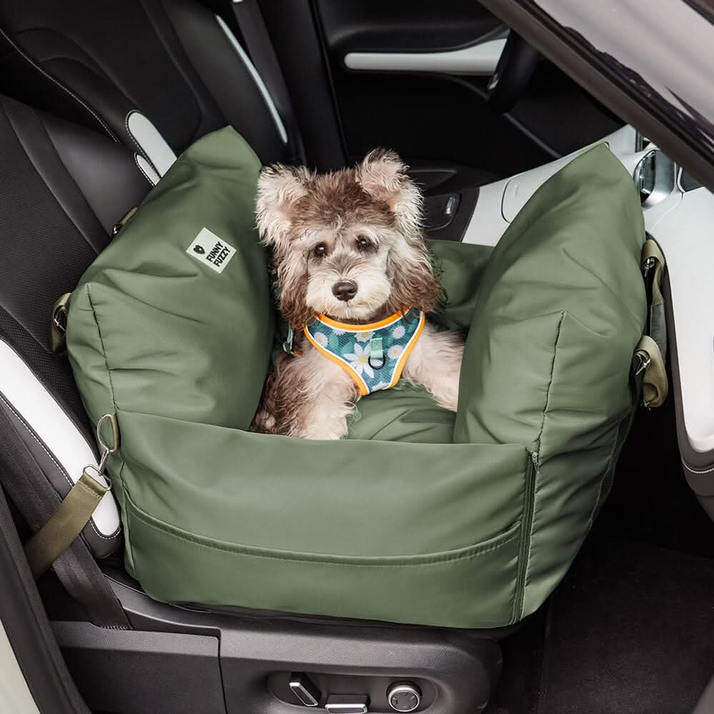 Dog Seat Bed with Safety Belt & Non-Slip Bottom for Comfortable Rides