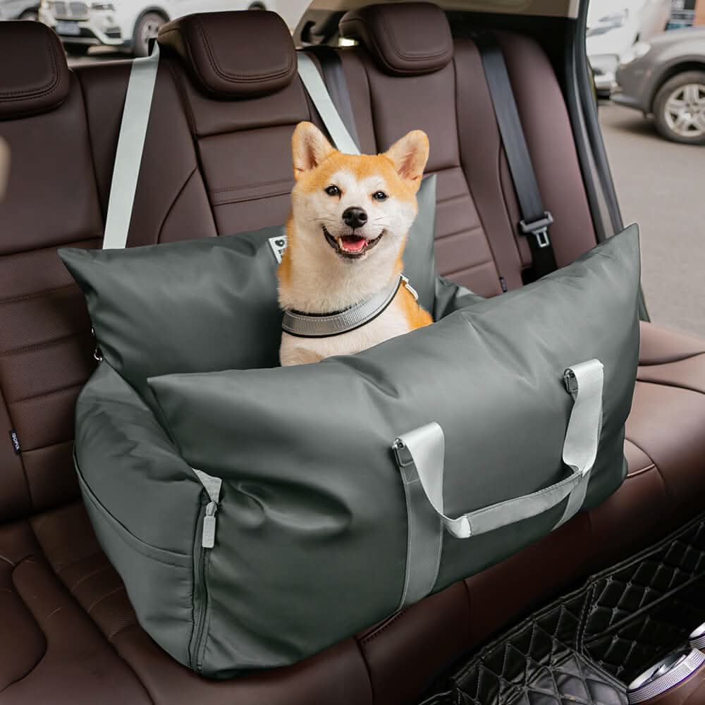Dog Seat Bed with Safety Belt & Non-Slip Bottom for Comfortable Rides