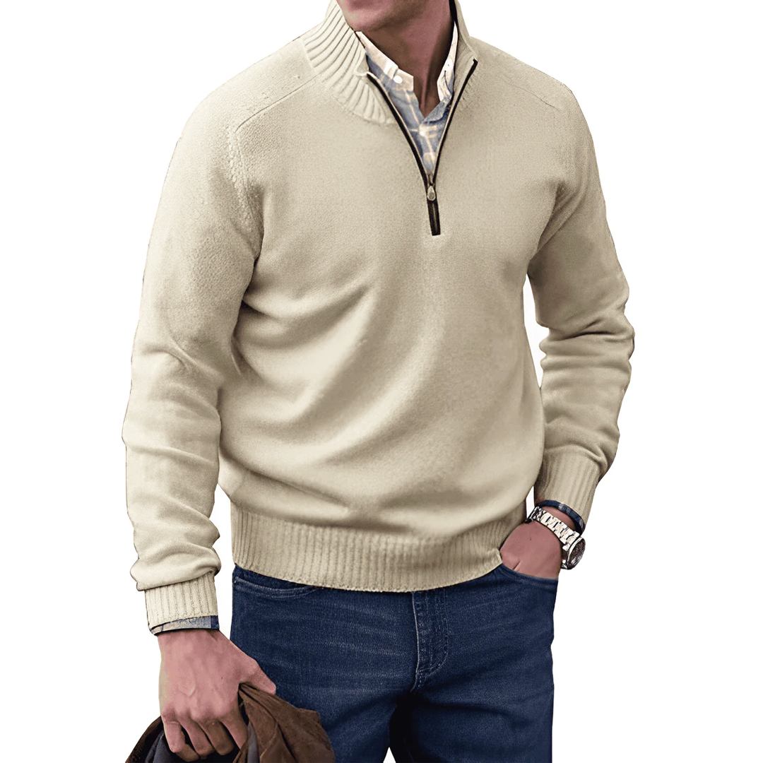 Elegant Pullover with Zipper