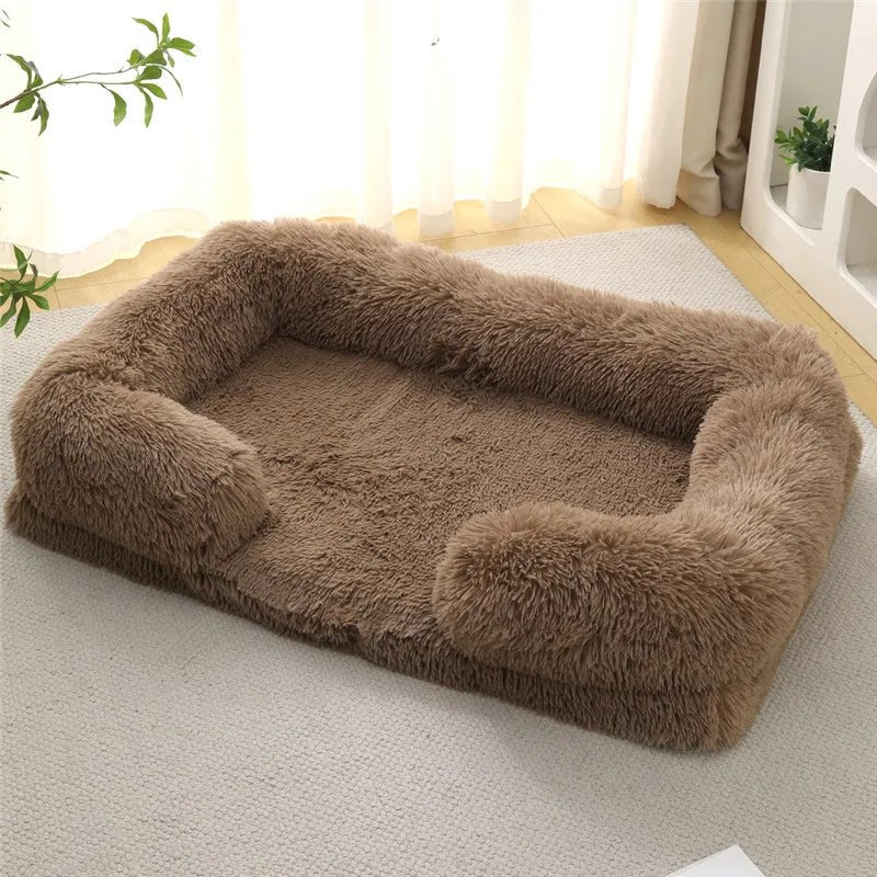 Memory Foam Dog Bed with Plush Side Supports