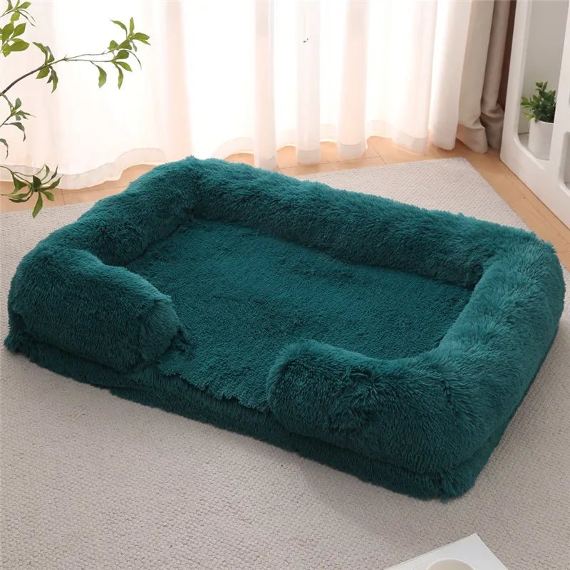 Memory Foam Dog Bed with Plush Side Supports