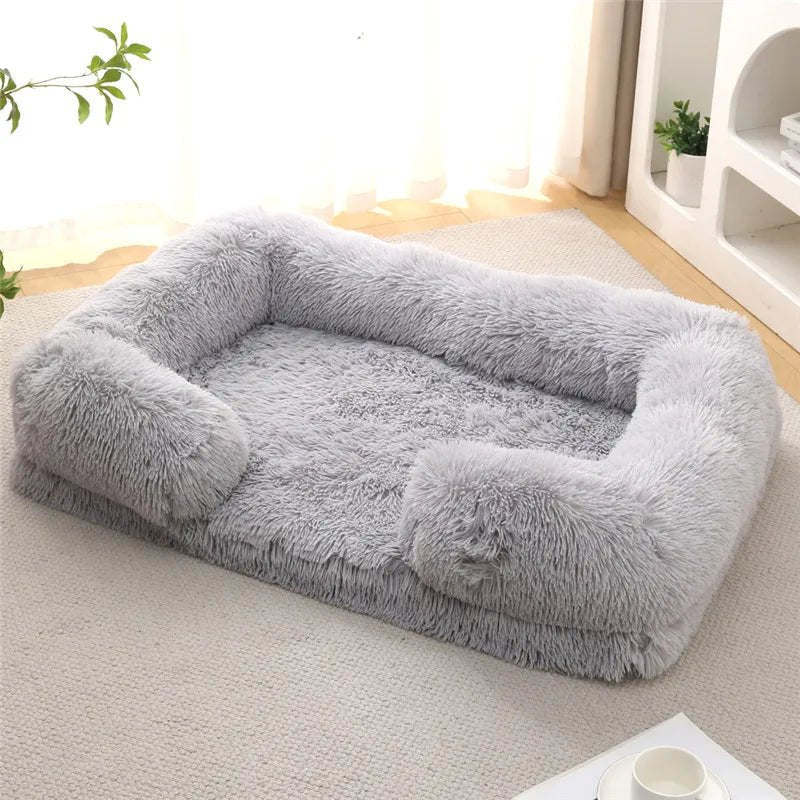 Memory Foam Dog Bed with Plush Side Supports