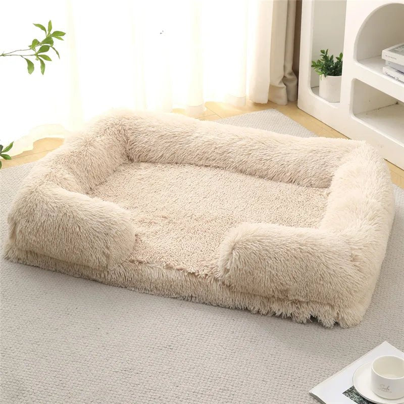 Memory Foam Dog Bed with Plush Side Supports