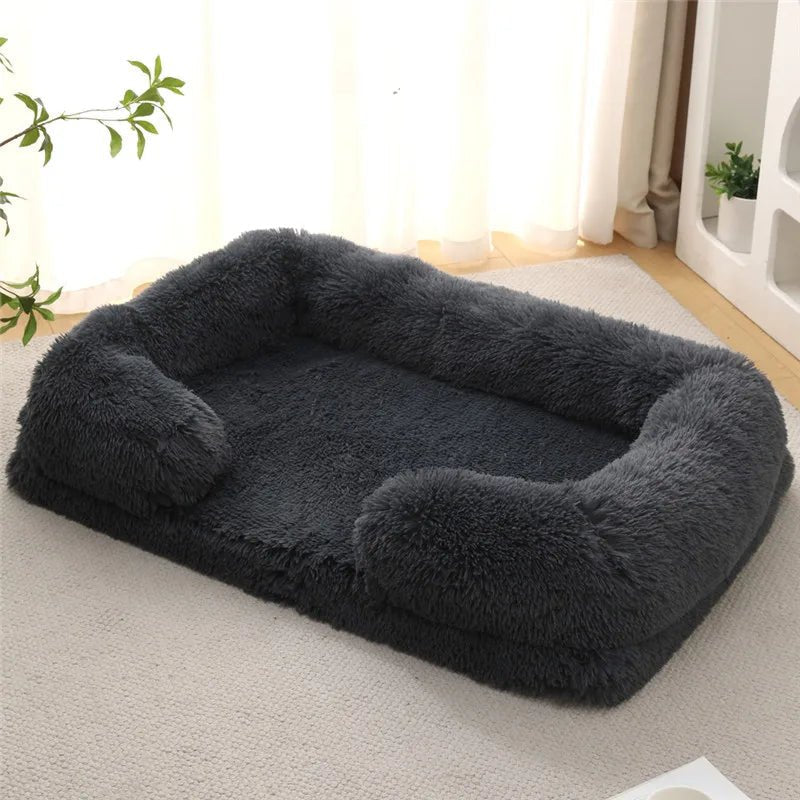 Memory Foam Dog Bed with Plush Side Supports