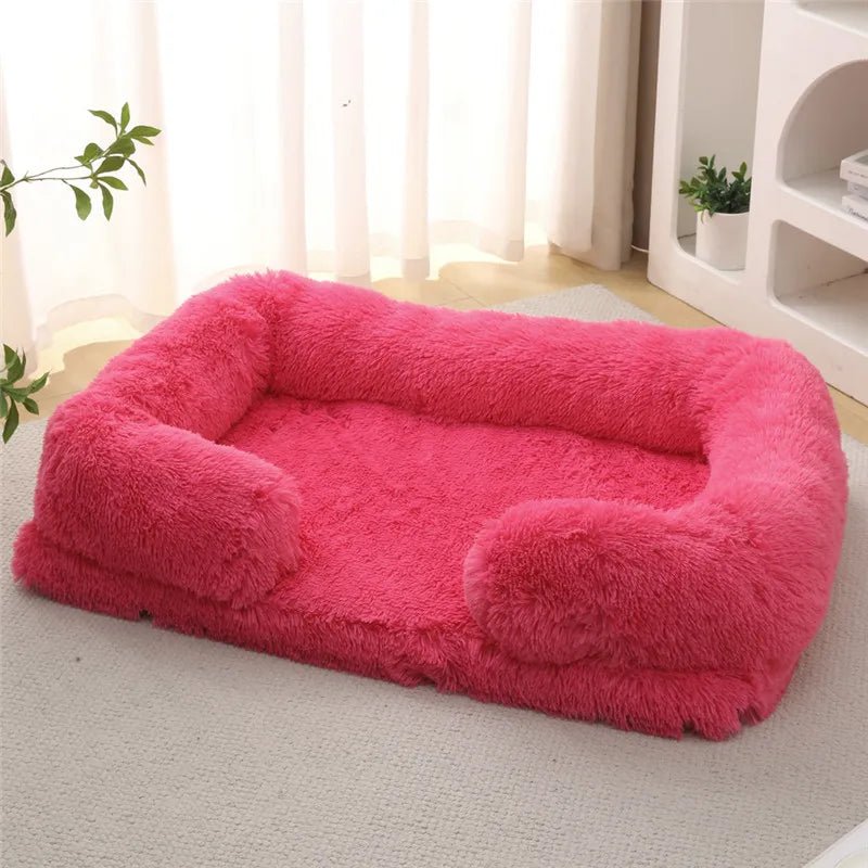 Memory Foam Dog Bed with Plush Side Supports