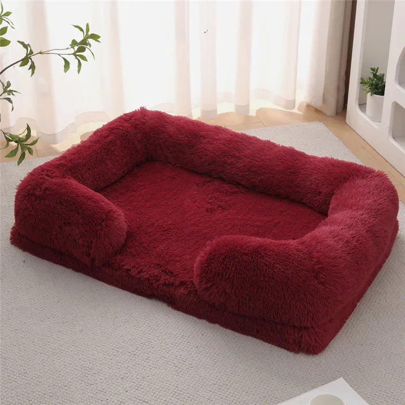 Memory Foam Dog Bed with Plush Side Supports