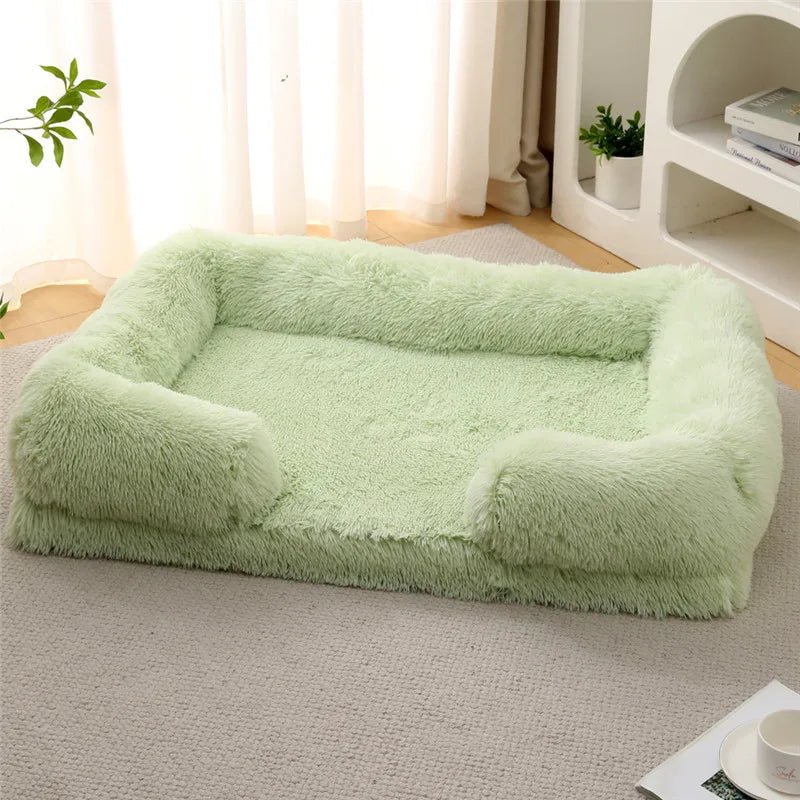 Memory Foam Dog Bed with Plush Side Supports
