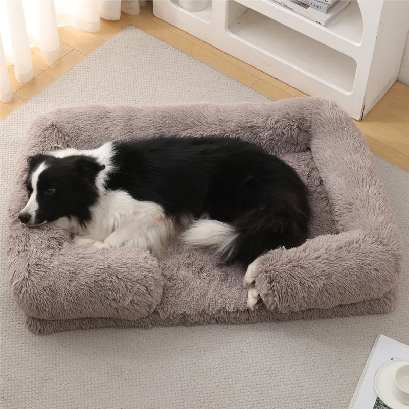 Memory Foam Dog Bed with Plush Side Supports