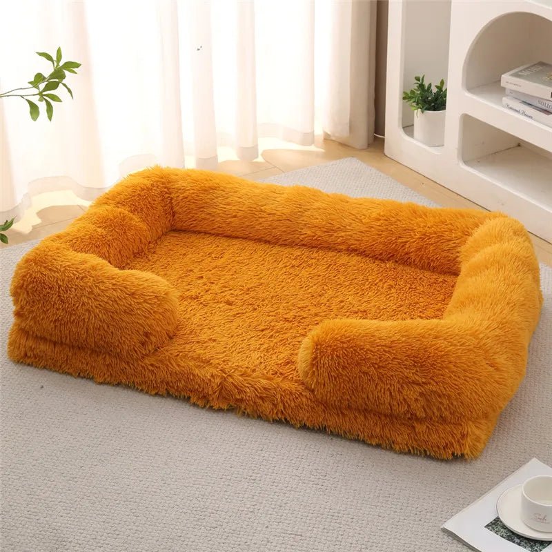 Memory Foam Dog Bed with Plush Side Supports