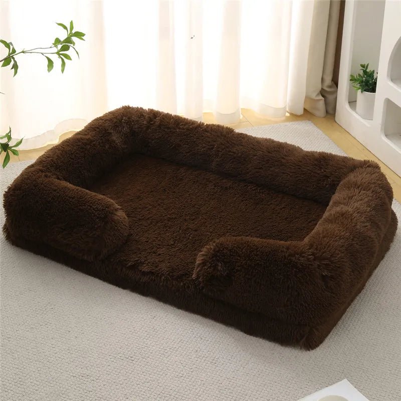 Memory Foam Dog Bed with Plush Side Supports