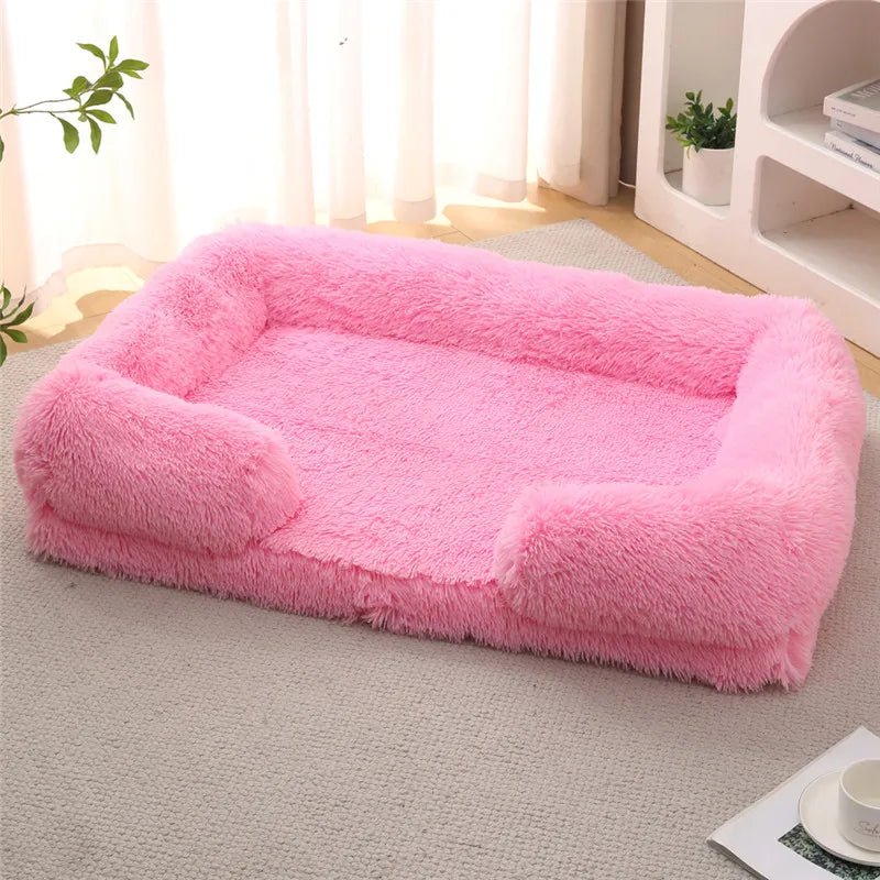 Memory Foam Dog Bed with Plush Side Supports