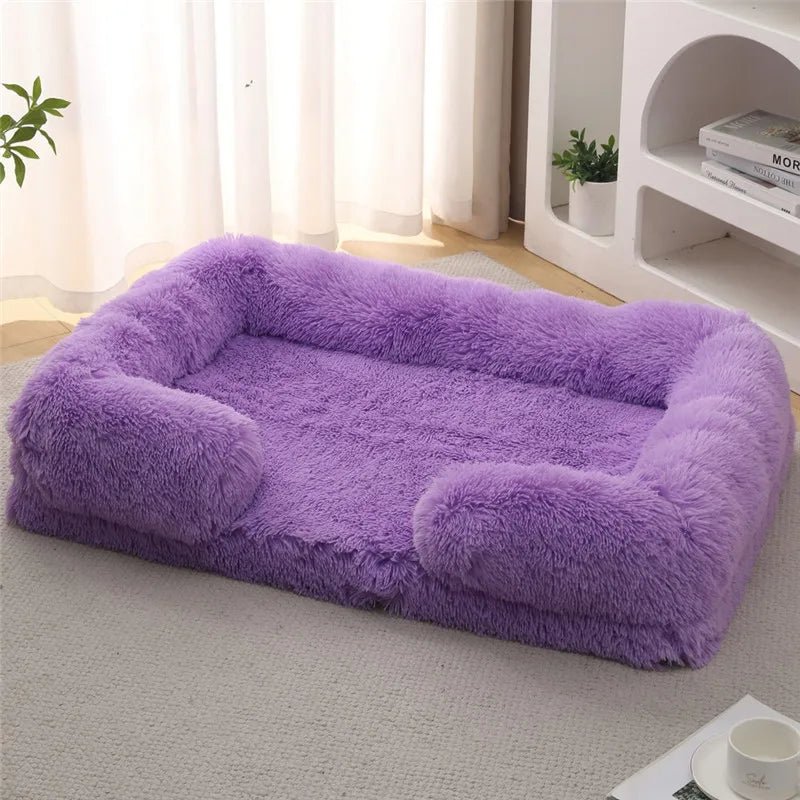 Memory Foam Dog Bed with Plush Side Supports