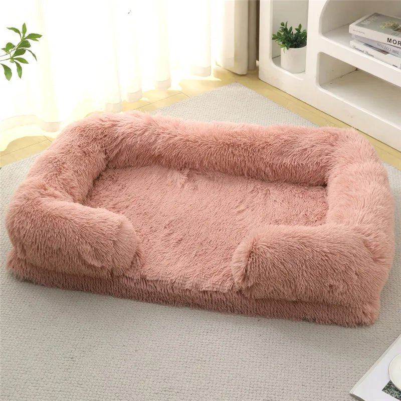 Memory Foam Dog Bed with Plush Side Supports