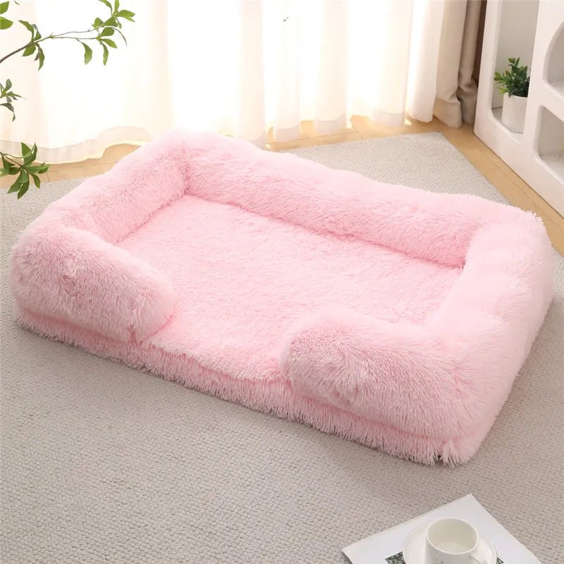 Memory Foam Dog Bed with Plush Side Supports