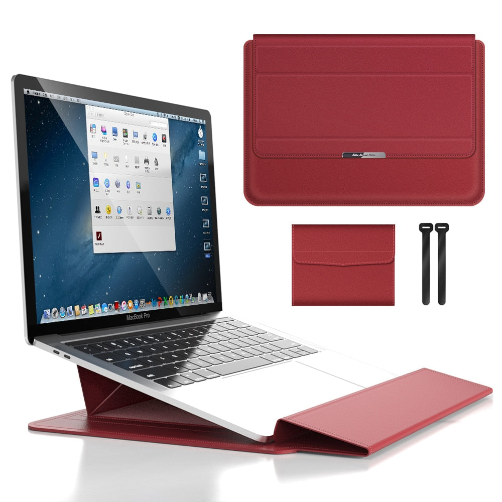 Adjustable Laptop Stand & Sleeve – Enhanced Ergonomic Comfort for Work