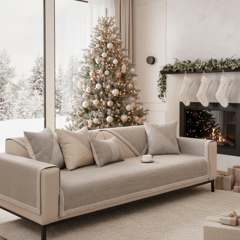 Cotton Linen Sofa Throw for Furniture Protection and Everyday Comfort