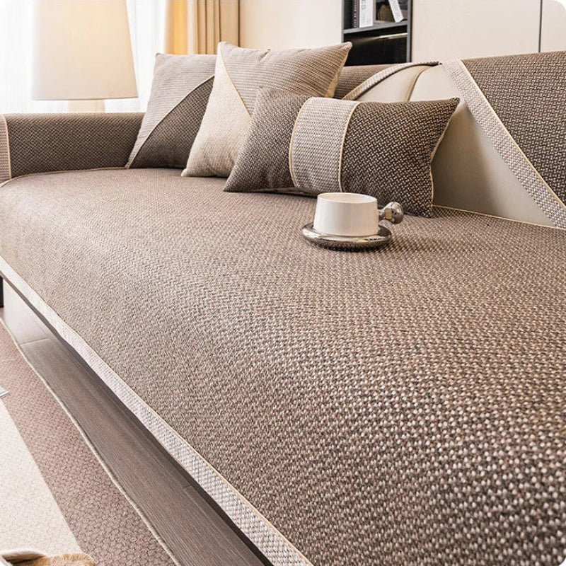 Cotton Linen Sofa Throw for Furniture Protection and Everyday Comfort