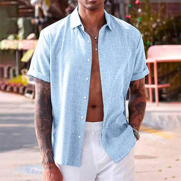 Men's Linen Shirt | Short Sleeve