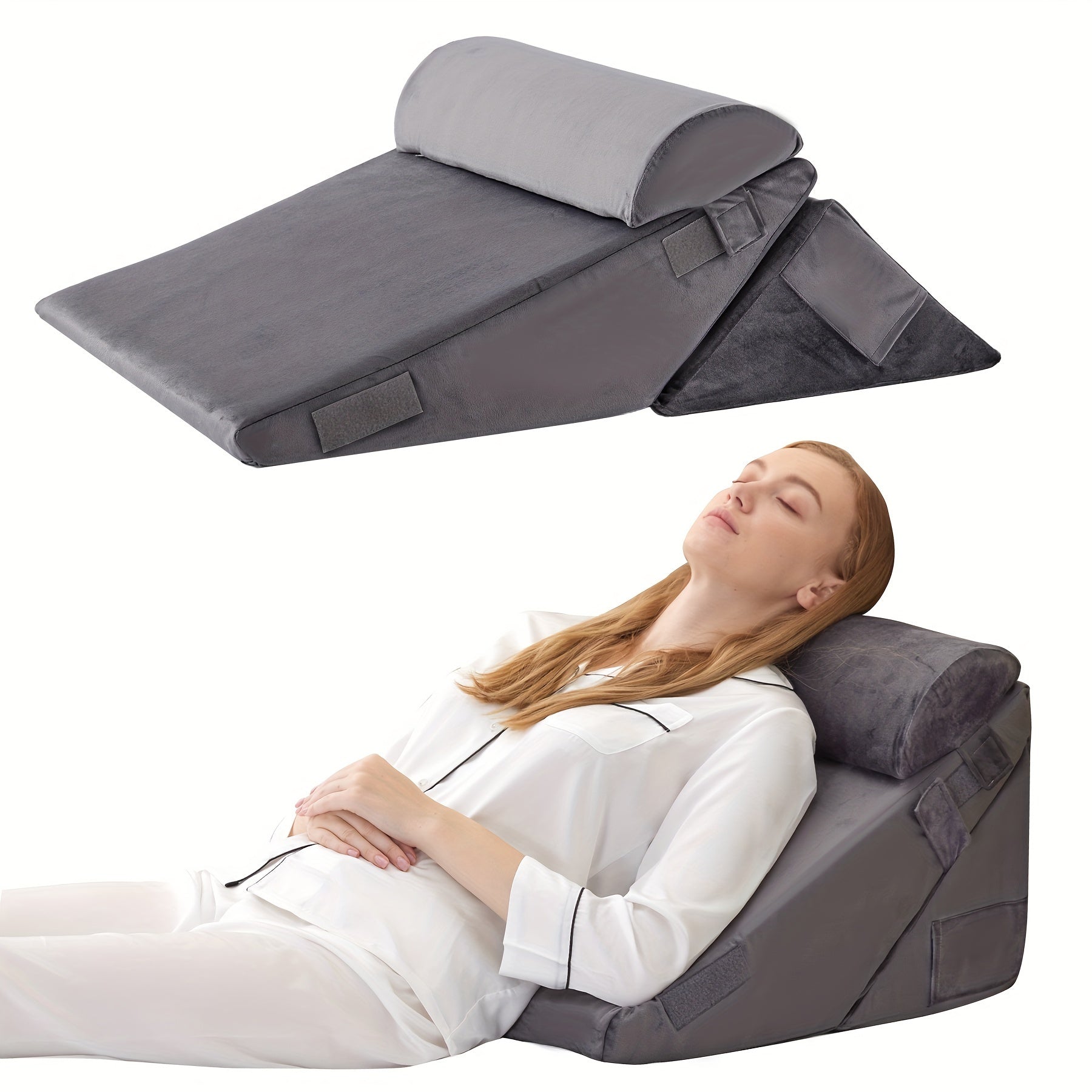 Adjustable Bed Wedge Pillow for Comfort, Support, and Leg Elevation