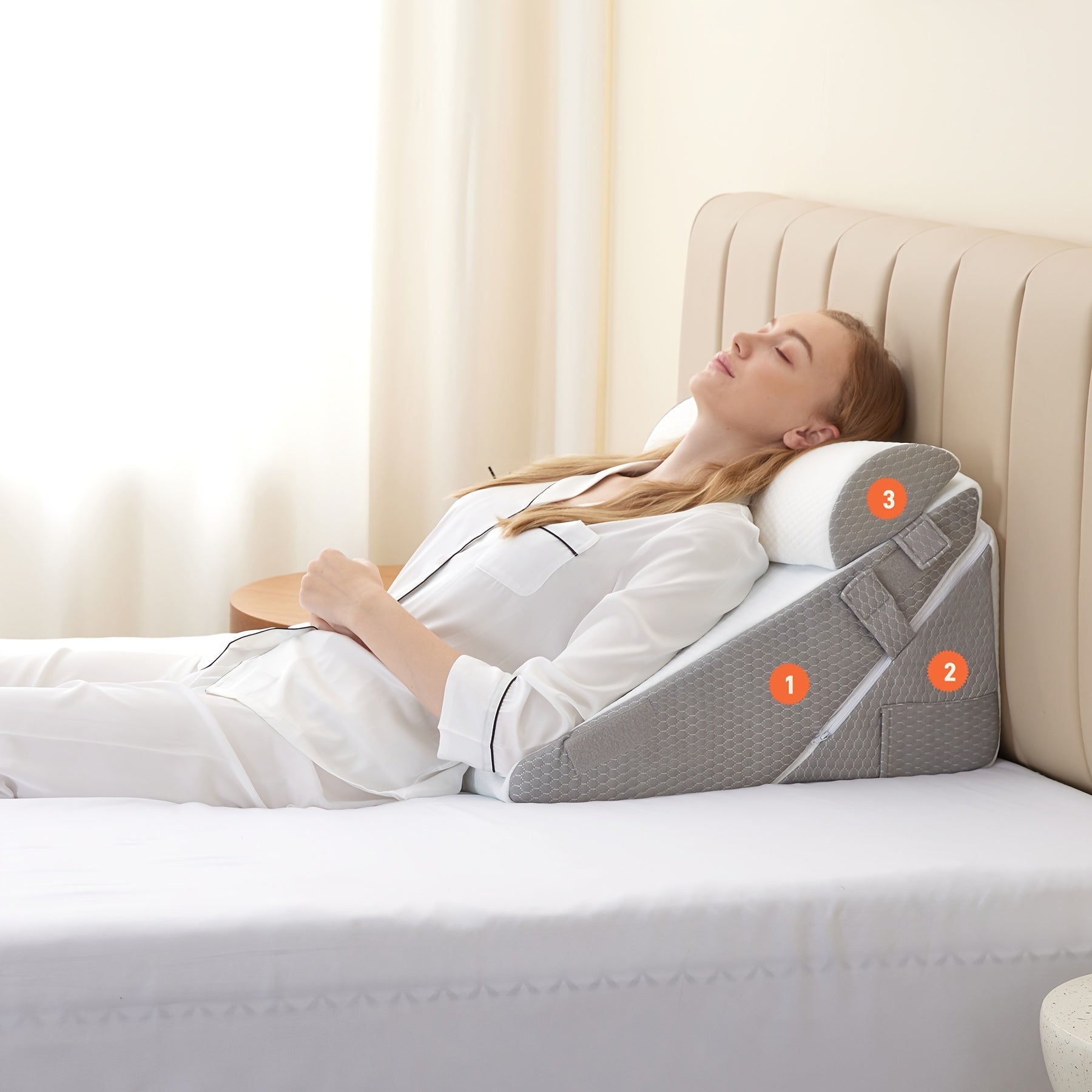 Adjustable Bed Wedge Pillow for Comfort, Support, and Leg Elevation