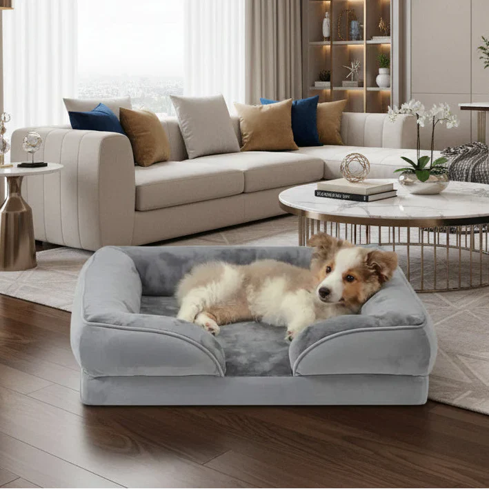 Orthopedic Dog Bed with Removable Velvet Cover