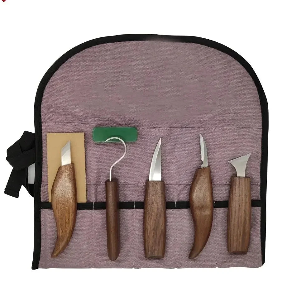 8-Piece Wood Carving Set: Hand Chisel Knife Set with Needle Files - Wood Spoon Carving Set for Beginners