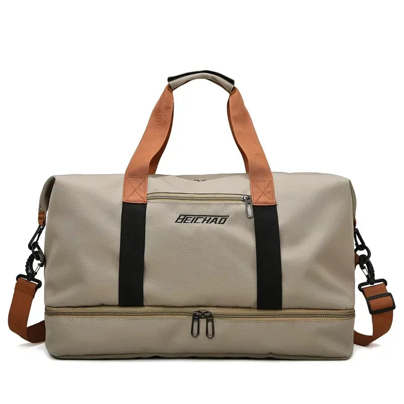 Fitness Travel Bag | Large Capacity | Wet-Dry Separation | Hand & Shoulder Bag for Women